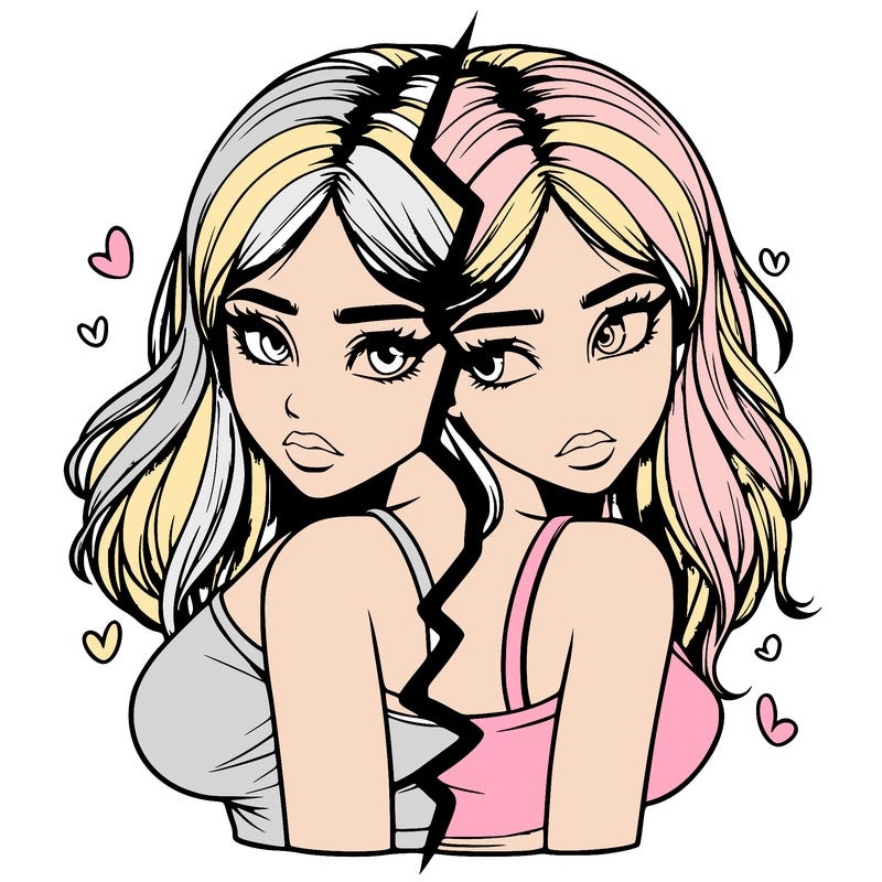 realistic girl split