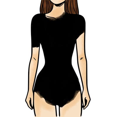 skinny girl in a bikini