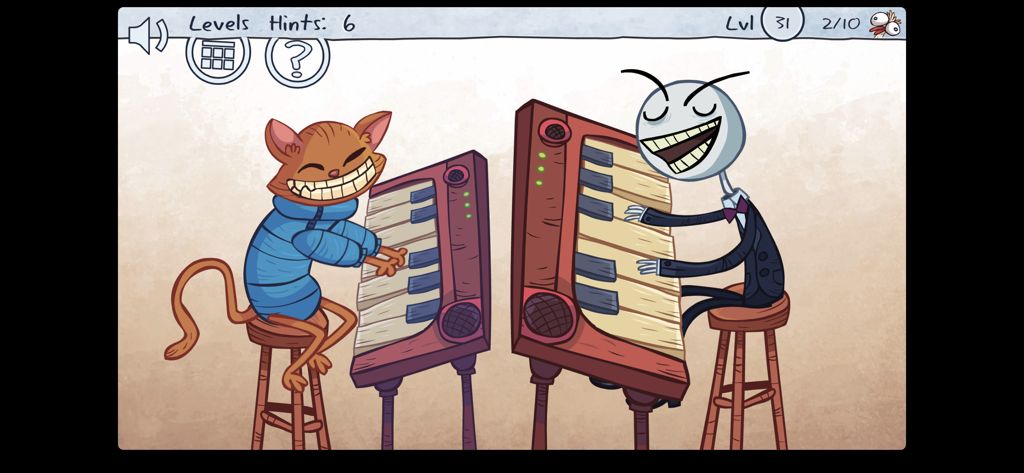 Troll Face Quest Video Memes - A character and a cat playing keyboards in Troll Face Quest Video Memes
