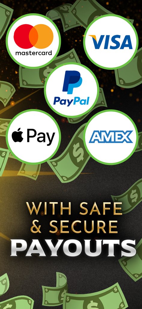 21 Blitz: Real Money Blackjack - Safe and secure payout methods for 21 Blitz including Mastercard Visa and PayPal