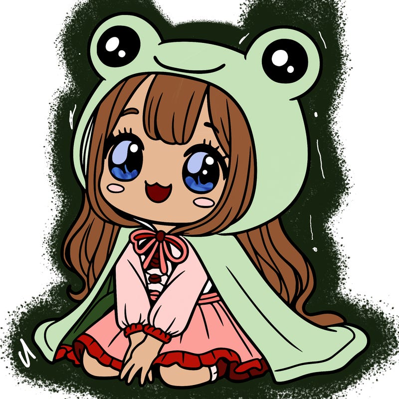 girl with frog costume