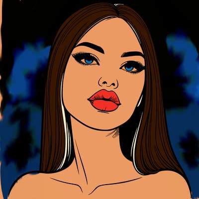 realistic woman with full lips