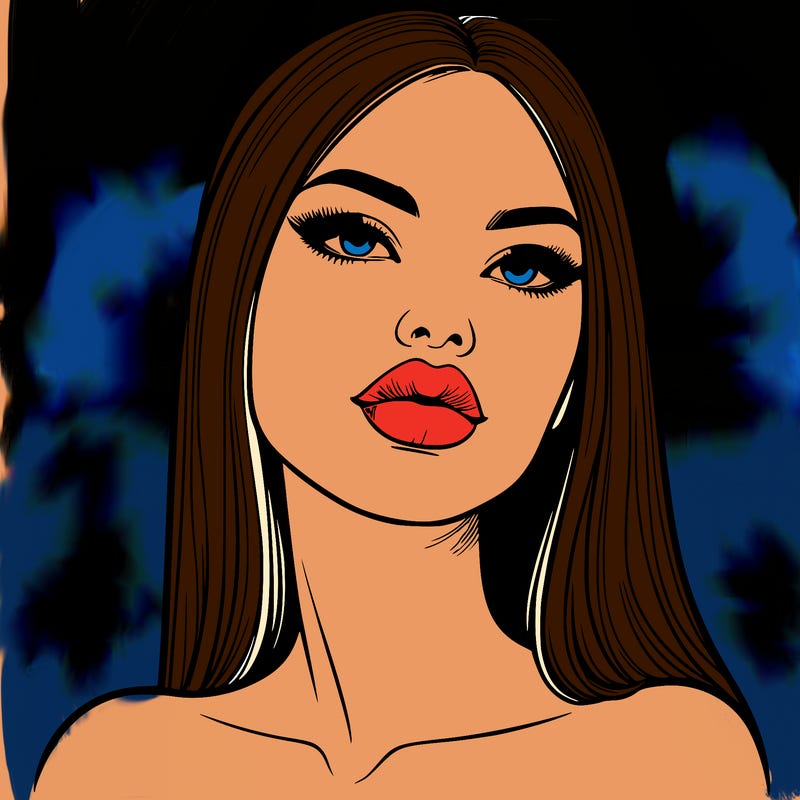 realistic woman with full lips