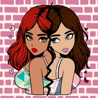 realistic girl split