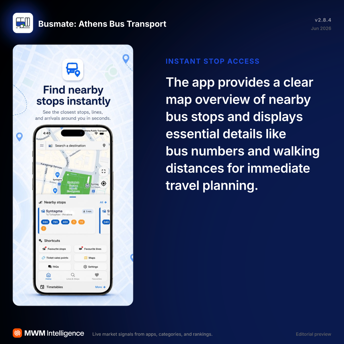 Busmate: Athens Bus Transport - Navigation App | MWM