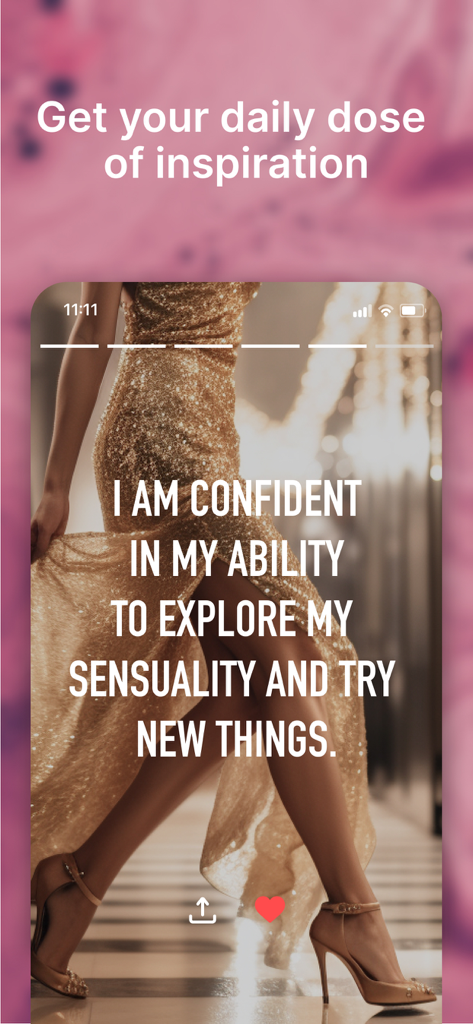 Manifest Affirmations - Daily confidence and sensuality affirmation on a lifestyle background