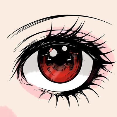 realistic anime eye fenale anime eye
