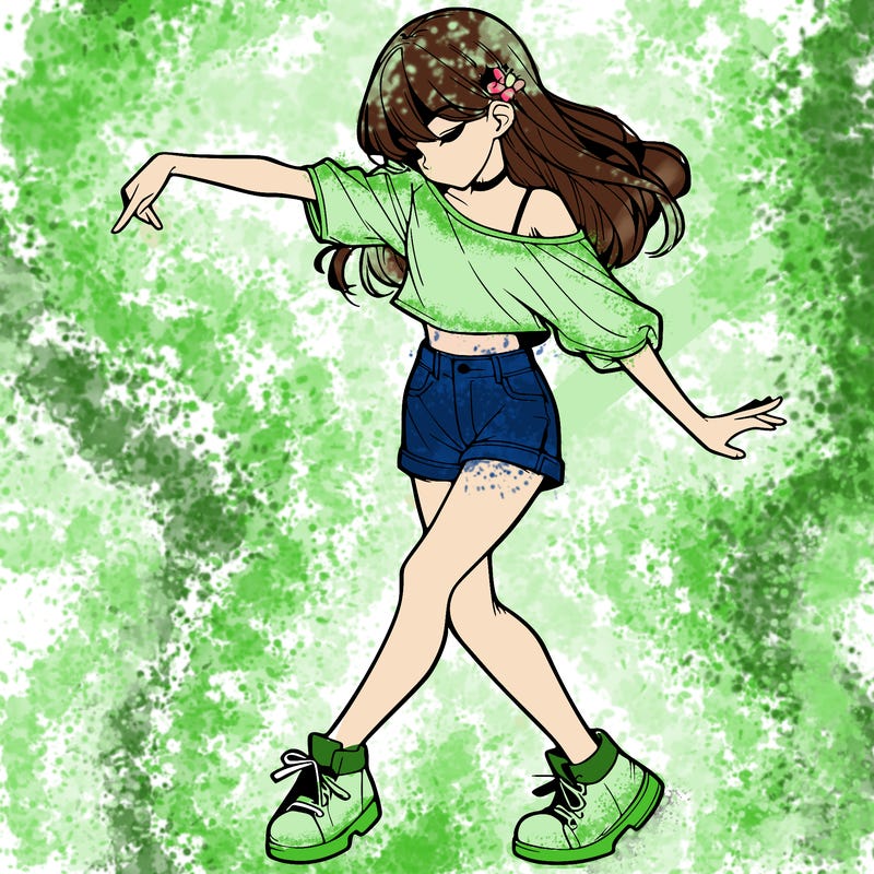 realistic girl danceing