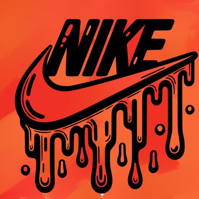 dripping nike logo