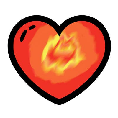 a blank heart