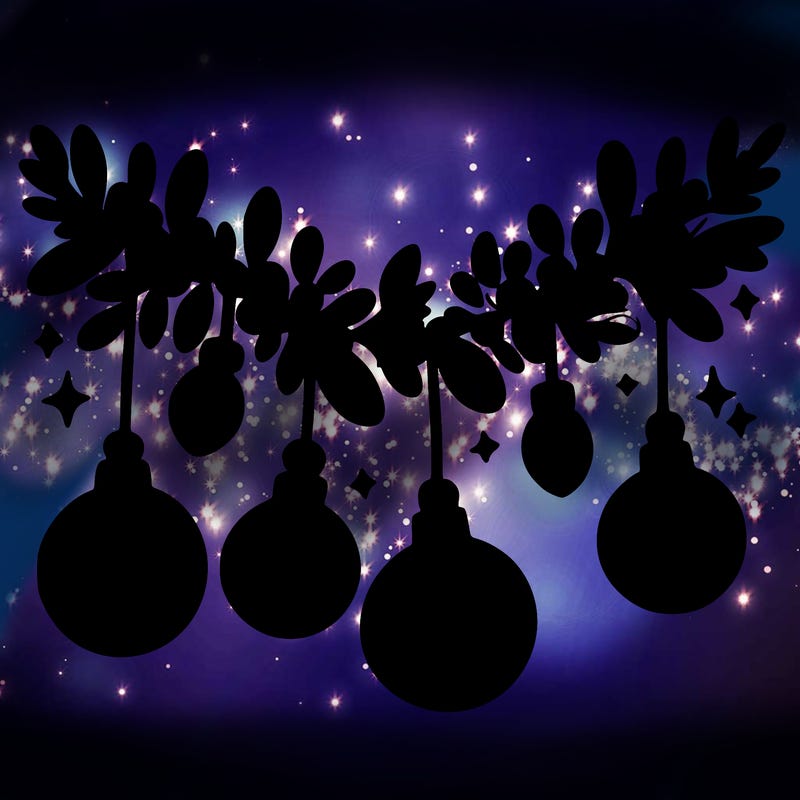 christmas garland with big bulbs