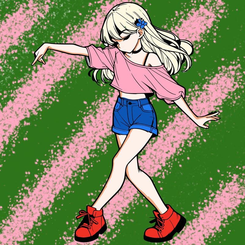 realistic girl danceing