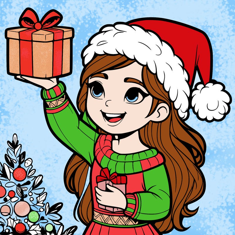 christmas girl realistic