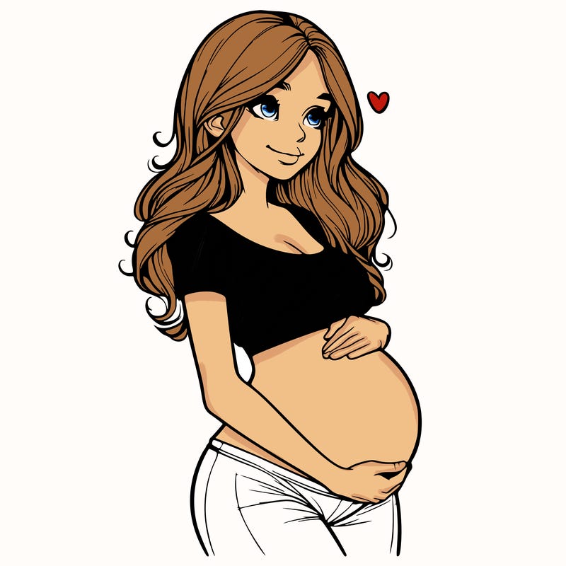 realistic pregnant girl