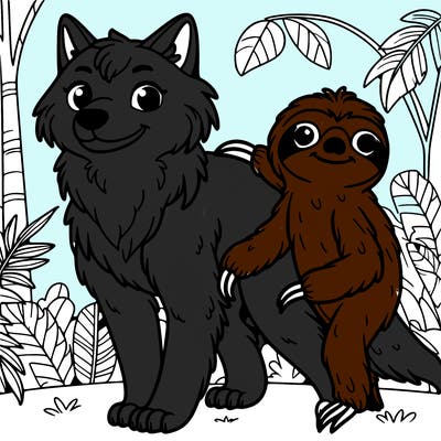 wolf and sloth