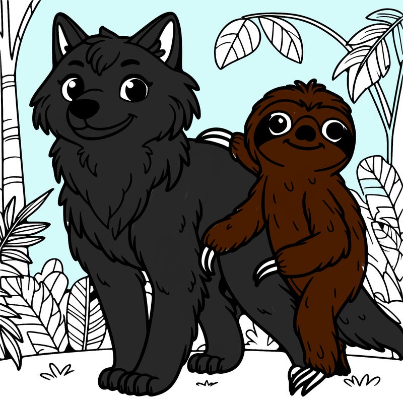 wolf and sloth