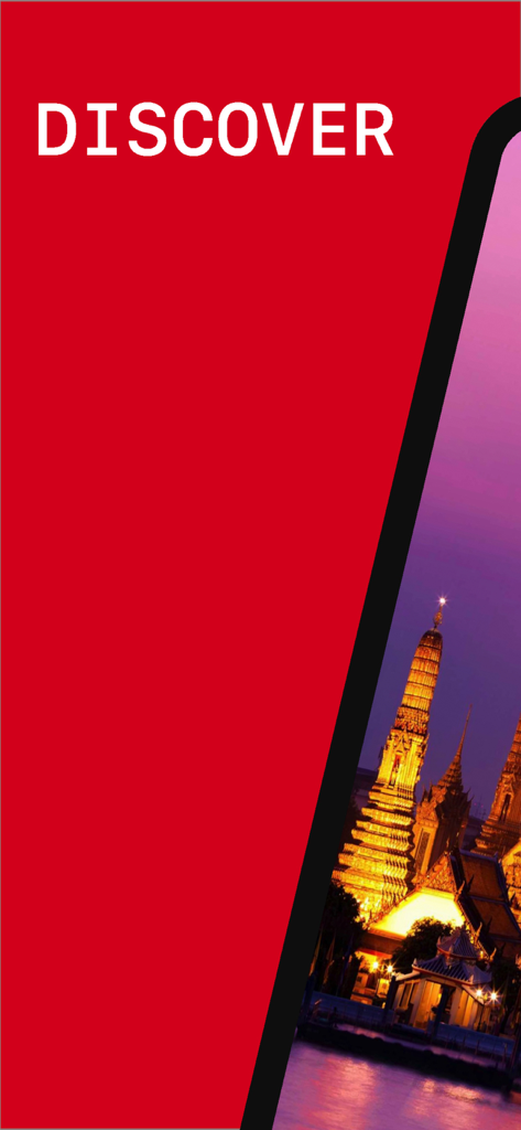 Bangkok Travel Guide . - Bangkok Travel Guide app banner featuring a Thai temple at night