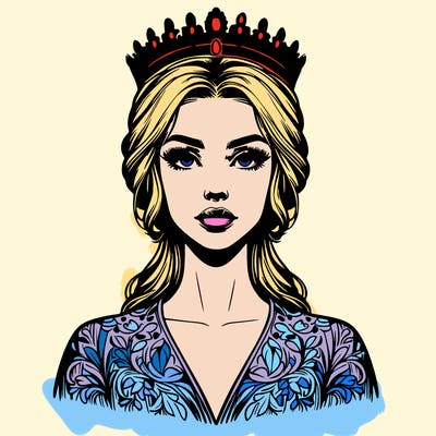 realistic beautiful queen