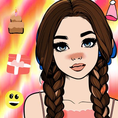 realistic girl with braids