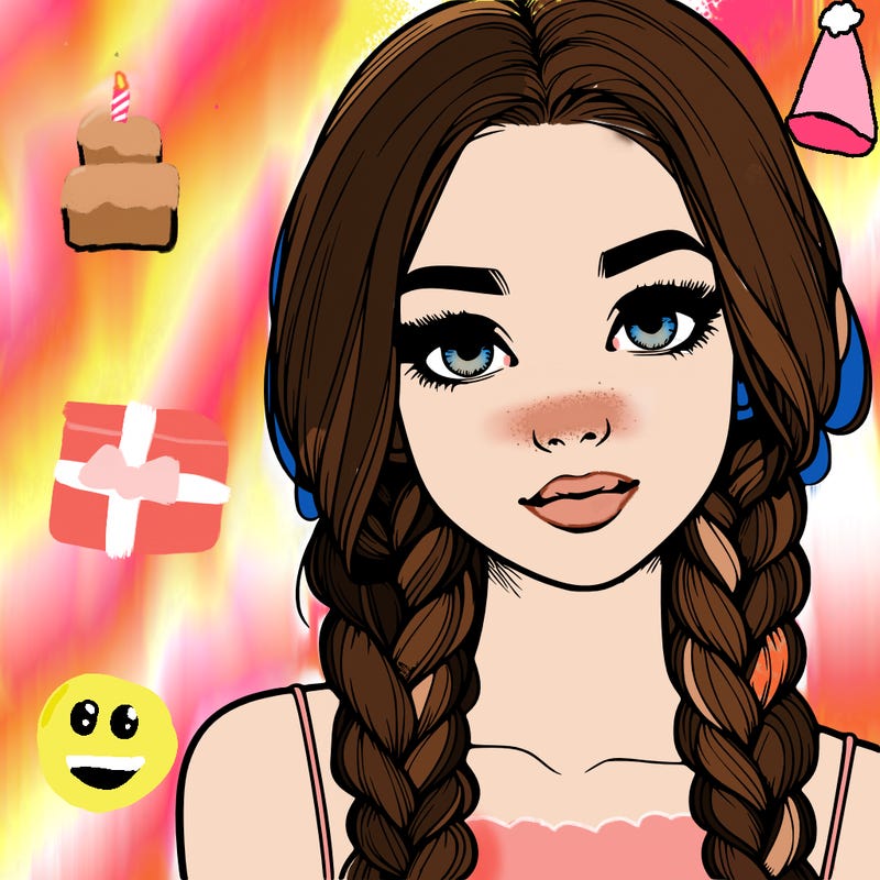 realistic girl with braids