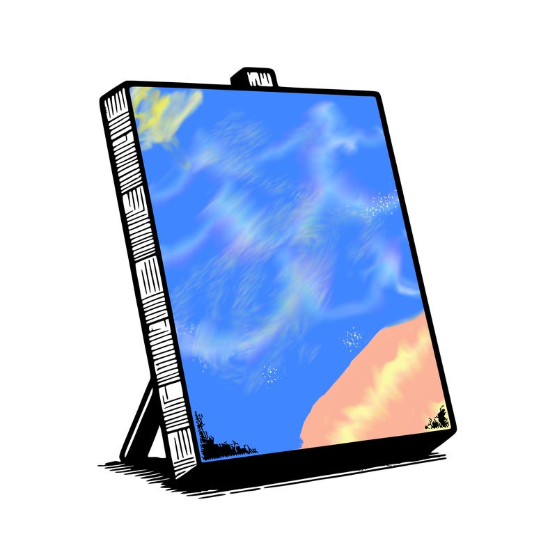 blank canvas realistic