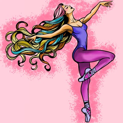 realistic woman dancer