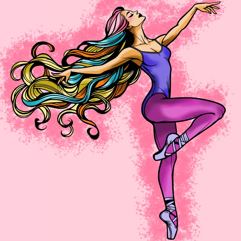 realistic woman dancer