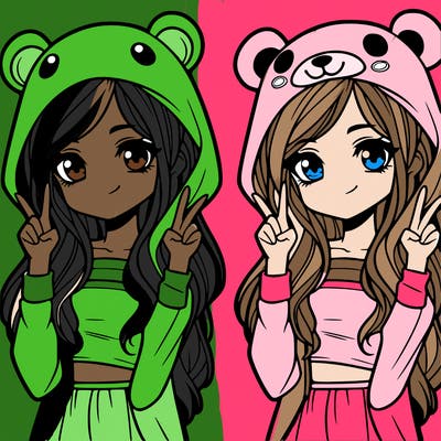 teen girl in animal costume