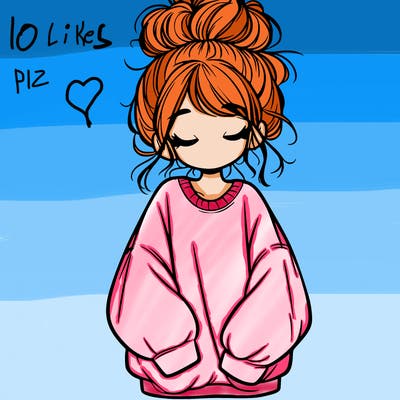 girl with baggy sweatshirt and messy bun