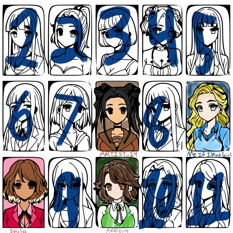 girls that look diffrent anime