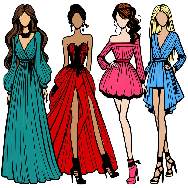fashion models dresses