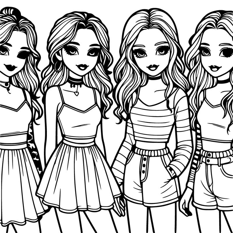 four realistic girsl