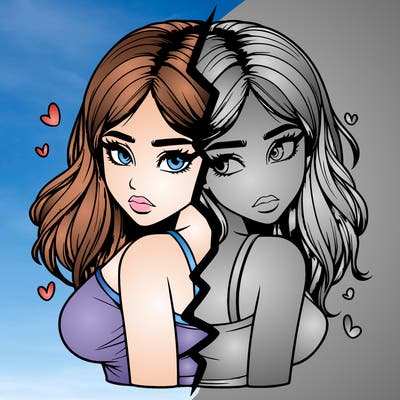 realistic girl split