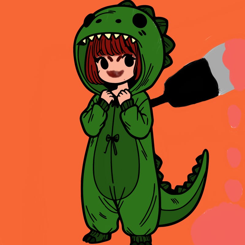 dino onesies on girl