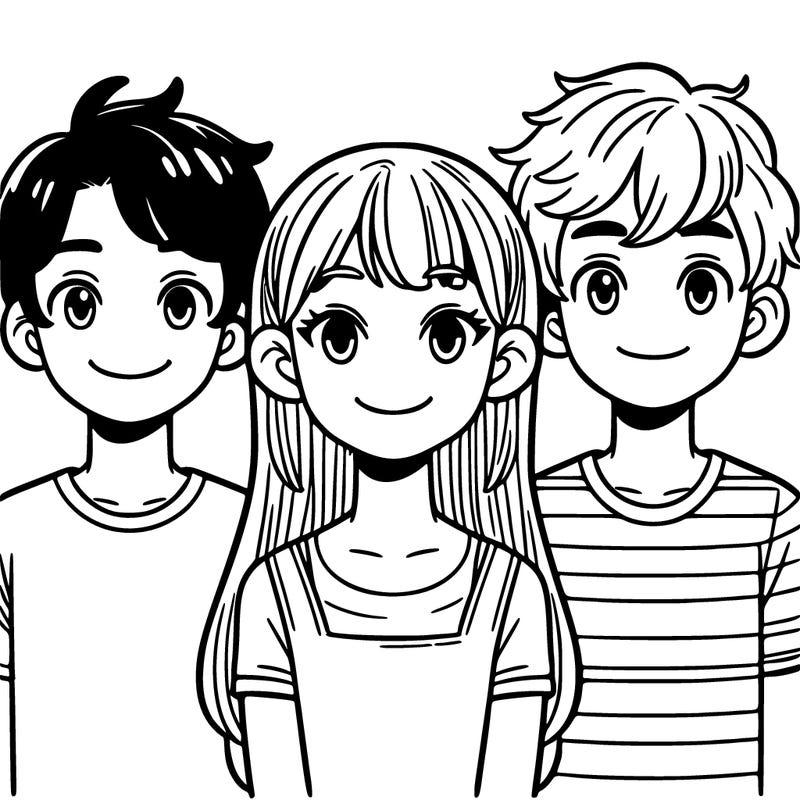 three people two boys and one girl