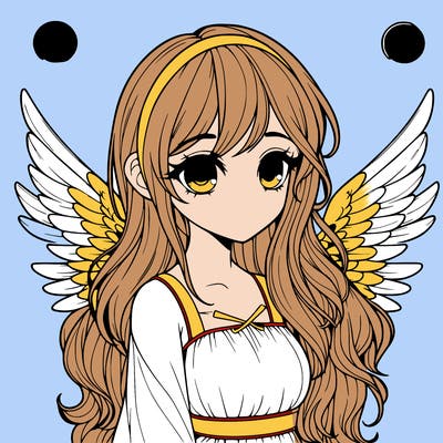 realistic girl with wings