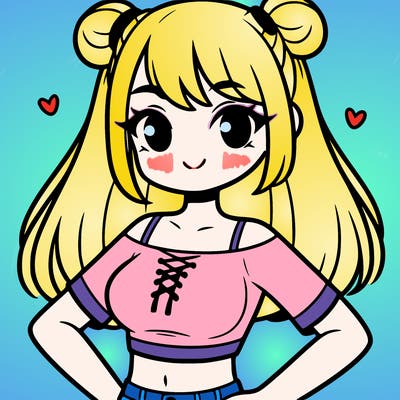 girl with cute crop top