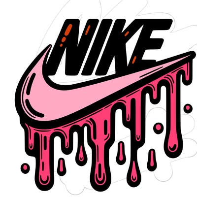 dripping nike logo