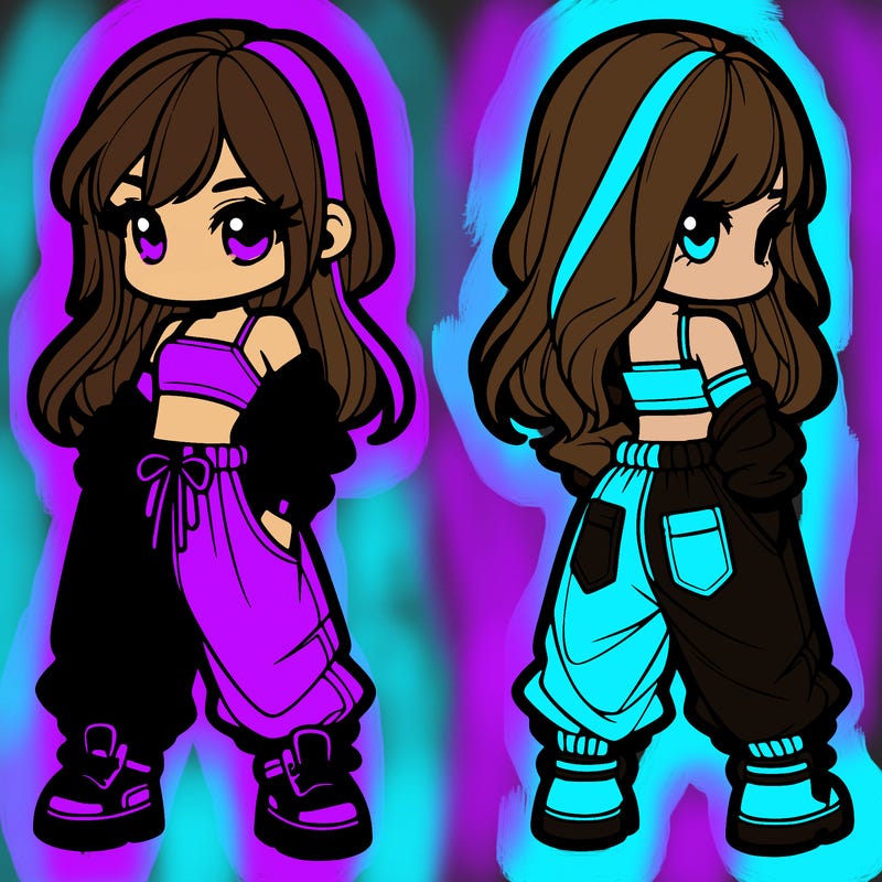 girl in crop top and baggy pants