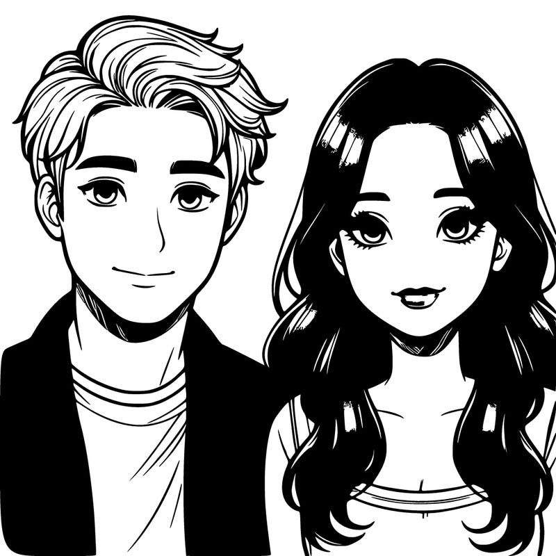 realistic boy, and girl dating