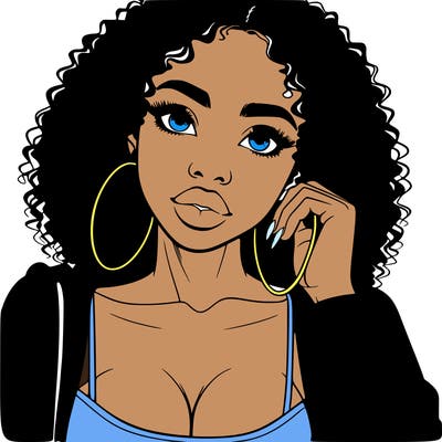 realistic black woman