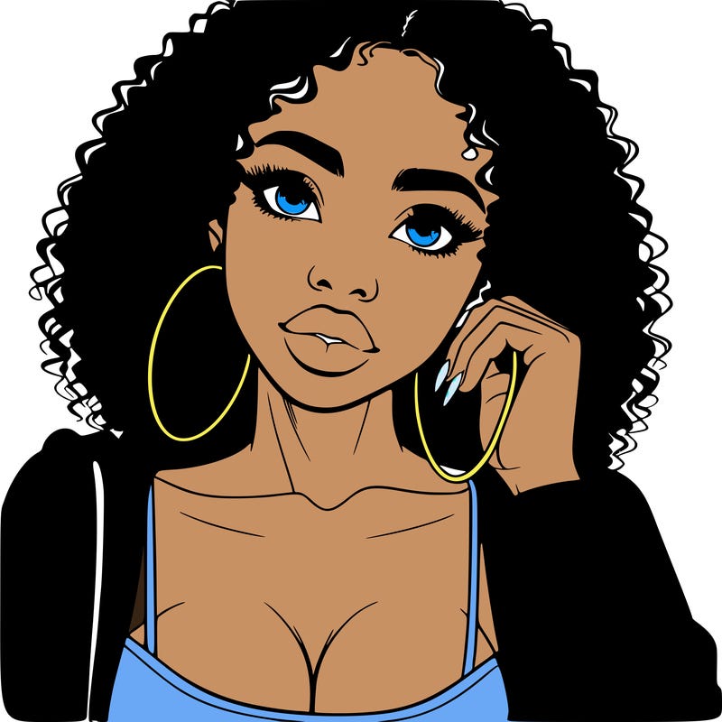 realistic black woman