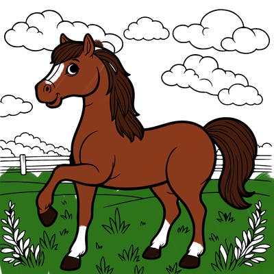 horse in a field