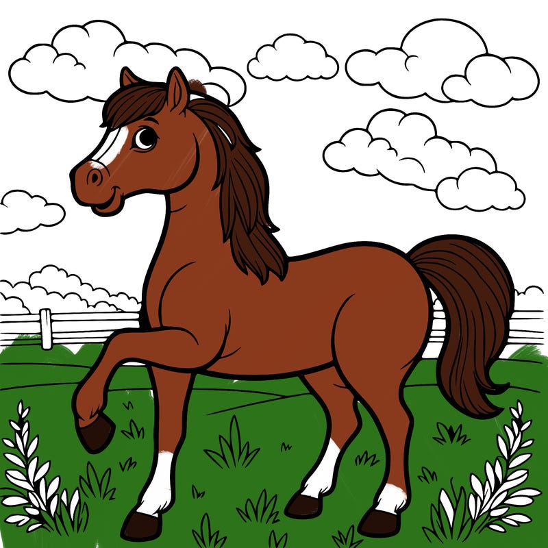 horse in a field