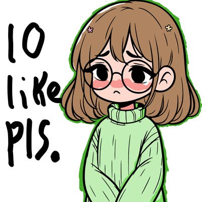 sad girl with glasses in a sweater