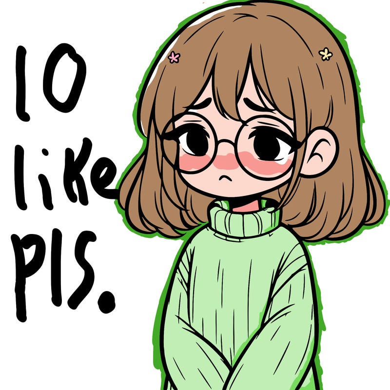 sad girl with glasses in a sweater