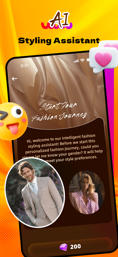 Olivn app AI styling assistant interface for personalized fashion recommendations