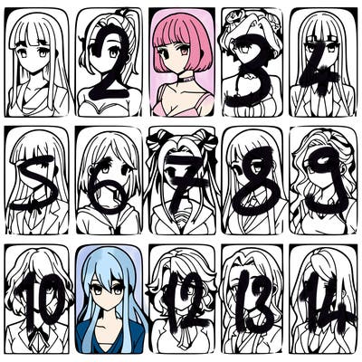 girls that look diffrent anime