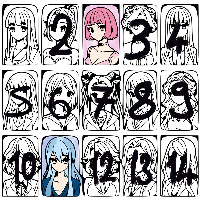 girls that look diffrent anime