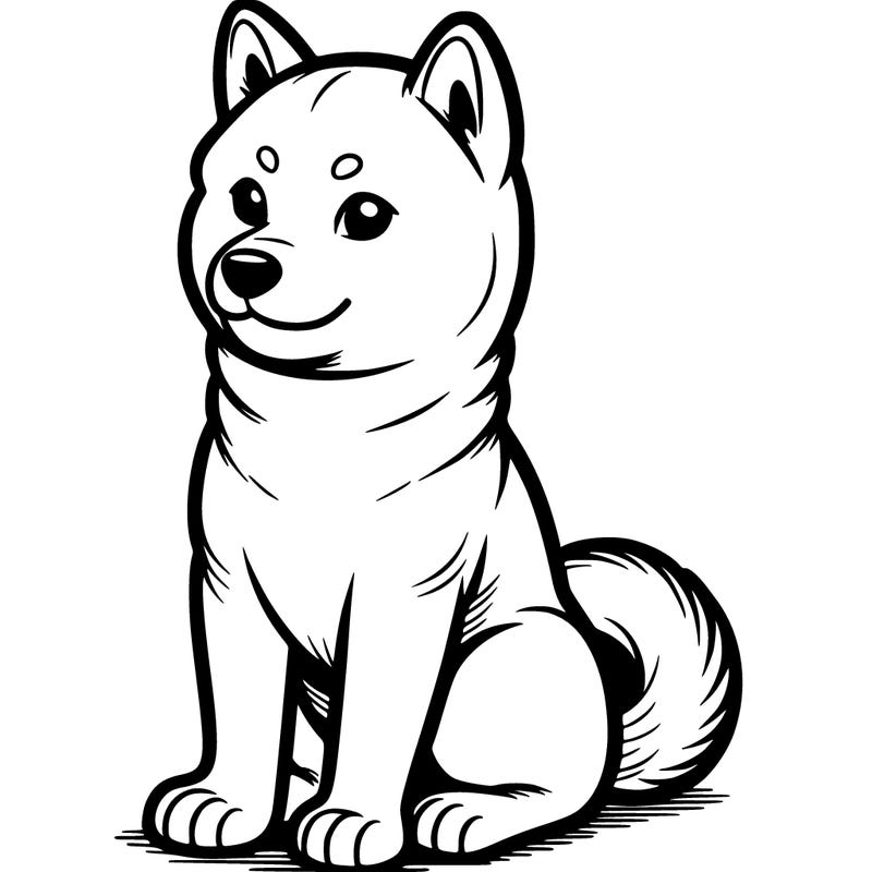 shiba inu in sitting position